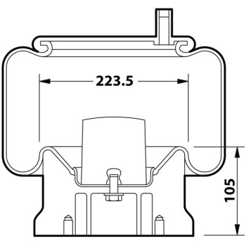 Air Spring Assembly - HT230 Hendrickson Dual Stud / Trailer